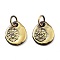 Brass Pendants, Cadmium Free & Lead Free, Water drop, Antique Bronze, 15x11x1.6mm, Hole: 4.3mm