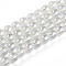 Transparent Electroplate Glass Beads Strands, AB Color Plated, Round, Clear AB, 10~10.5mm, Hole: 1.5mm, about 84pcs/strand, 31.10 inch(79cm)