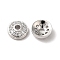 Brass Micro Pave Cubic Zirconia Bead Cone, Cadmium Free & Nickel Free & Lead Free, Apetalous, Platinum, 6.5x2.5mm, Hole: 1.6mm