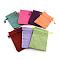 Polyester Imitation Burlap Packing Pouches Drawstring Bags, for Christmas, Wedding Party and DIY Craft Packing, Mixed Color, 14x10cm