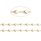 Brass Heart Link Chains, with Spool, Soldered, Long-Lasting Plated, Real 18K Gold Plated, 8.5x4.5x2.5mm, about 32.8 Feet(10m)/roll
