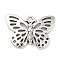 Alloy Pendants, Cadmium Free & Lead Free, Butterfly, Antique Silver, 18x25x2mm, Hole: 1mm