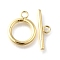Brass Toggle Clasps, Ring & Bar, Golden, Ring: 17.5x14x2mm, Hole: 2mm, Bar: 6x20x2mm, Hole: 2mm