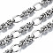 Tarnish Resistant 304 Stainless Steel Byzantine Chains, with Spool, Unwelded, Stainless Steel Color, 13.5x10x1.9mm, about 16.4 Feet(5m)/roll