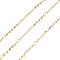 Brass Cube Beaded Link Chains, Cadmium Free & Nickel Free & Lead Free, Unwelded, with Spool, Real 18K Gold Plated, 2x2x0.2mm, 18x2mm
