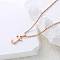 Stainless Steel Letter Pendant Necklaces for Women Men, Rose Gold, Letter J