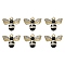 6Pcs Rack Plating Alloy Enamel Pendants, with Crystal Rhinestone, Cadmium Free & Nickel Free & Lead Free, Light Gold, Bees, Light Grey, 19x23x5mm, Hole: 1.4mm