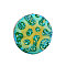 Druzy Resin Cabochons, Flat Round, Sea Green, 12x3.5mm