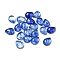 Synthetic Blue Watermelon Stone Glass Cabochons, Drop, 8x6x3mm