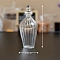 Miniature Glass Bottle, with Lid, for Dollhouse Accessories Pretending Prop Decorations, Clear, 24x54mm