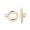 Brass Toggle Clasps, Cadmium Free & Nickel Free & Lead Free, for DIY Jewelry Making, Real 18K Gold Plated, Ring: 13x1.5mm, Bar: 19.5x6.5x2mm, Hole: 1.6mm/2.5mm