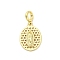 Brass Virgin Mary European Dangle Charms, Large Hole Pendants, Cadmium Free & Lead Free, Real 16K Gold Plated, 29mm, Hole: 4.2mm