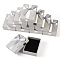 Rectangle Paper Jewelry Gift Boxes with Bowknot, Jewelry Organizer Case for Earrings, Bracelets, Rings Storage, Light Grey, 6.8x9.1x3.1cm