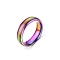 Mood Ring, Temperature Change Color Emotion Feeling Stainless Steel Plain Ring for Women, Rainbow Color, US Size 6(16.5mm)