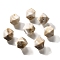 Acrylic Beads, Imitation Gemstone Beads, Polygon, Faceted, Floral White, 10x10x10mm, Hole: 1.5mm, about 570pcs/500g