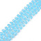 Imitation Jade Glass Beads Strands, Abacus, Light Sky Blue, 4x3mm, Hole: 0.8mm, about 146~150pcs/strand, 24.41 inch~25.2 inch(62~64cm)
