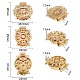 12 комплект 6 стильных латунных застежки для коробок KK-SZ0001-50-2