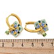 Серьги-кольца из латуни с ромбами EJEW-R016-13G-02-5