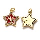 Латунные подвески с фианитами KK-B028-05G-A-2