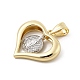 Латунные микро проложить кубического циркония подвески KK-U047-23G-03-2