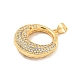 Подвески из латуни с прозрачным фианитом KK-U009-13G-02-2