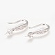 Латунь микро проложить кубического циркония серьги крючки ZIRC-K078-05P-1