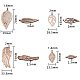 Неокрашенные деревянные большие подвески WOOD-PH0008-46-2