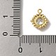 Латунные микропаве прозрачные подвески с фианитом KK-S391-01G-B-3