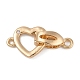 Застежки-сердечки из латуни FIND-U017-19G-1
