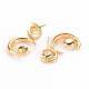 Серьги из латуни с микропейвом и прозрачным фианитом KK-S356-253-NF-3