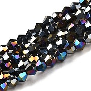 Прозрачные стеклянные бусины гальваническим пряди GLAA-F029-4mm-A02