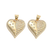 Подвески из латуни с прозрачным фианитом KK-U009-05G-G