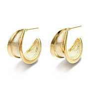 Полукруглые серьги-кольца из латуни KK-S356-355-NF
