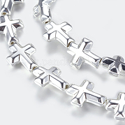 Немагнитные синтетический гематит бисер пряди G-P338-23A-8x10mm-S