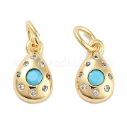 Латунные микро проложить кубического циркония подвески KK-C051-02G-02