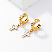 Серьги-кольца из нержавеющей стали Fashion Cross 201 IH3729