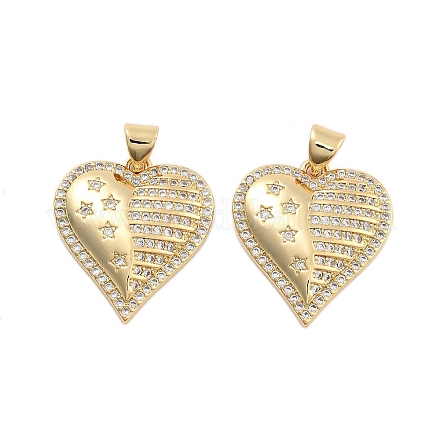 Подвески из латуни с прозрачным фианитом KK-U009-05G-G-1