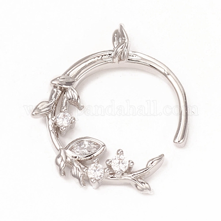 Латунные микропаве прозрачные подвески с фианитом X-KK-I668-21P-1