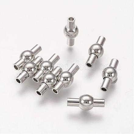 Латунные магнитные застежки с клеевыми концами KK-G230-2mm-P-NF-1