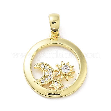 Латунные микро проложить кубического циркония подвески KK-F877-02G-1