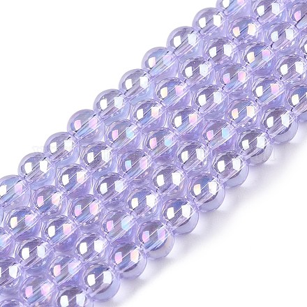 Гальванизируйте прозрачное стекло бисер нитей GLAA-T032-T4mm-AB01-1