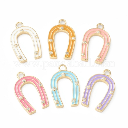 Латунные микропаве прозрачные подвески с фианитом KK-B030-13G-1