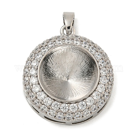 Латунные микропаве прозрачные подвески с фианитом KK-N254-118P-02-1