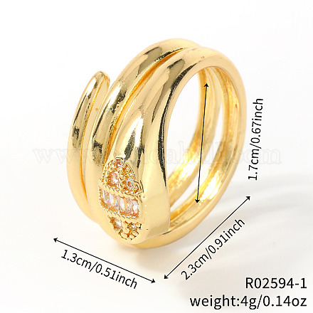 Латунные микро проложить пальцев кольца кубического циркония AL1275-1-1