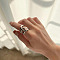 304 Stainless Steel Rings for Women, Stainless Steel Color, US Size 6(16.5mm)