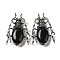Dual-use Items Alloy Brooch, with Synthetic Blue Goldstone, Spider, 49.5x35.5x15~16mm, Hole: 4x2.5mm