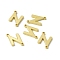 Rack Plating Brass Letter Connector Charms, for Personalized Name Necklace Making, Real 18K Gold Plated, Long-Lasting Plated, Cadmium Free & Nickel Free & Lead Free, Letter.N, 14x9x1.5mm, Hole: 1mm
