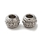 Non-Tarnish 304 Stainless Steel Beads, Large Hole Beads, Rondelle, Stainless Steel Color, 8x6.5mm, Hole: 4mm