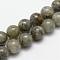 Natural Labradorite Bead Strands, Round, 6mm, Hole: 1mm, about 31pcs/strand, 7.7 inch
