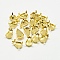 201 Stainless Steel Sew on Prong Settings, Claw Settings for Pointed Back Rhinestone, Drop, Golden, Tray: 12x8mm, 12x7.5x5.5mm, Hole: 1mm